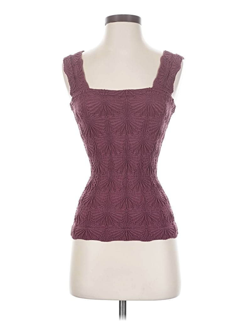 Pre-owned Altar'd State Sleeveless Top Burgundy Sweetheart Neckline Tops