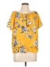Apt. 9 Yellow Short Sleeve Blouse Size L - photo 1