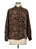 BonWorth 100% Polyester Paisley Brown Long Sleeve Blouse Size L (petite) - photo 1