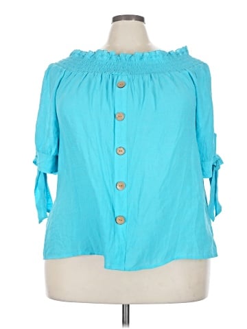 Unique Spectrum 3/4 Sleeve Blouse (view 1)