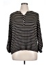 Cathy Stripes Black 3/4 Sleeve Blouse Size XL - photo 1