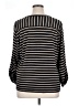 Cathy Stripes Black 3/4 Sleeve Blouse Size XL - photo 2