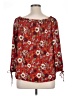 Gibson 100% Polyester Red 3/4 Sleeve Blouse Size XL - photo 2