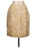 Ann Taylor 100% Silk Tan Gold Silk Skirt Size 10 - photo 1