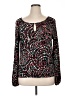 George Black Burgundy Long Sleeve Blouse Size XL - photo 1