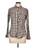 Forever 21 100% Cotton Plaid Brown Long Sleeve Button-Down Shirt Size L - photo 1