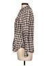 Forever 21 100% Cotton Plaid Brown Long Sleeve Button-Down Shirt Size L - photo 5