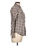 Forever 21 100% Cotton Plaid Brown Long Sleeve Button-Down Shirt Size L - photo 4