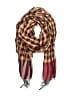Ultra Pink 100% Rayon Plaid Burgundy Scarf One size - photo 1