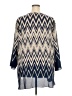 Justify 100% Polyester Chevron-herringbone Blue 3/4 Sleeve Blouse Size 2X - photo 2