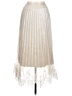 Studio West 100% Polyester Metallic Silver Formal Skirt Size L - photo 1