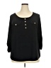 Perseption Concept Black 3/4 Sleeve Blouse Size 2X - photo 1