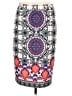 Renee C. Print Gray Casual Skirt Size M - photo 1