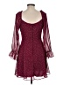B. Smart 100% Polyester Polka Dots Burgundy Cocktail Dress Size 9 - photo 2