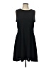 Apt. 9 Solid Black Casual Dress Size L - photo 1