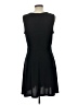 Apt. 9 Solid Black Casual Dress Size L - photo 2