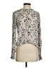 Bella Dahl 100% Rayon Floral Gray Ivory Long Sleeve Blouse Size S - photo 1