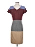 Etcetera Color Block Burgundy Casual Dress Size 2 - photo 2