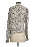 Bella Dahl 100% Rayon Floral Gray Ivory Long Sleeve Blouse Size S - photo 2