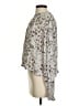 Bella Dahl 100% Rayon Floral Gray Ivory Long Sleeve Blouse Size S - photo 5