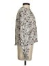 Bella Dahl 100% Rayon Floral Gray Ivory Long Sleeve Blouse Size S - photo 4