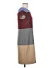 Etcetera Color Block Burgundy Casual Dress Size 2 - photo 4