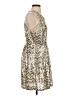 Unbranded 100% Polyester Chevron-herringbone Silver Cocktail Dress Size S (estimated) - photo 4