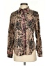 J.Crew Animal Print Gold Long Sleeve Blouse Size S - photo 1