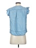 Gap 100% Lyocell Blue Short Sleeve Top Size XS - photo 2