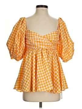 Caroline Constas Short Sleeve Blouse