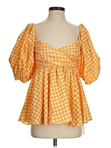 Caroline Constas Short Sleeve Blouse (view 1)