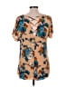 Staccato 100% Rayon Tan Short Sleeve Blouse Size L - photo 2