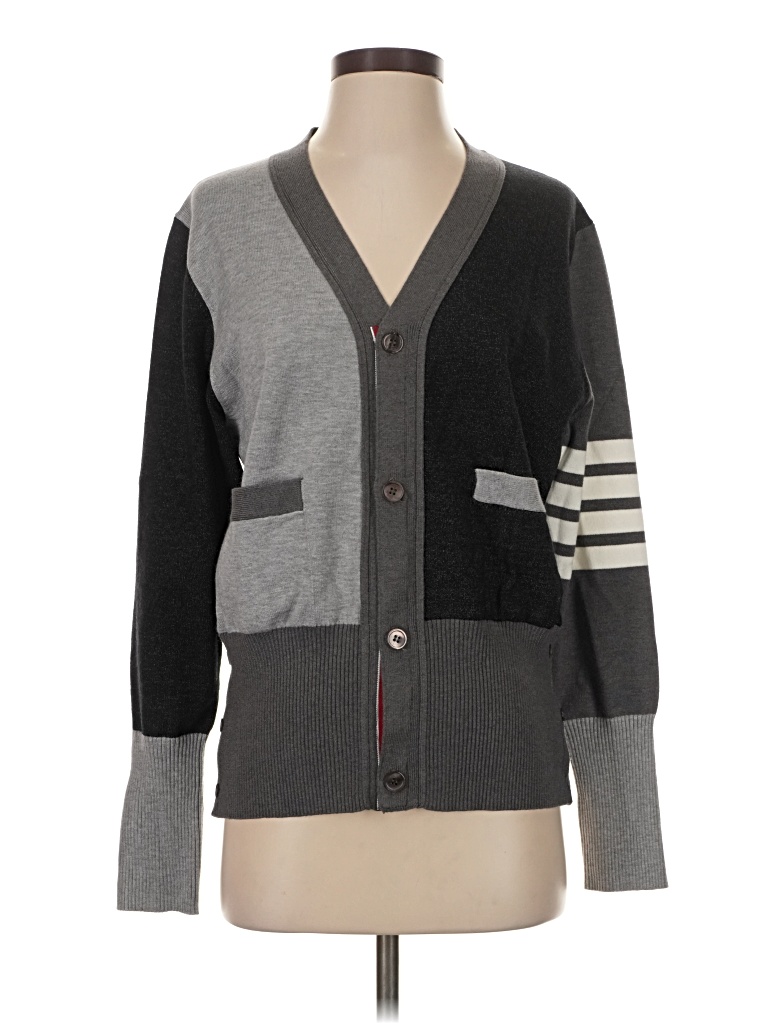 Pre-owned Unbranded Wool Cardigan Sweater In Gray