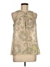 Leifnotes 100% Silk Tan Sleeveless Silk Top Size 8 - photo 1