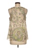 Leifnotes 100% Silk Tan Sleeveless Silk Top Size 8 - photo 2