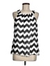 BCX 100% Polyester Silver White Sleeveless Blouse Size M - photo 1