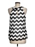 BCX 100% Polyester Silver White Sleeveless Blouse Size M - photo 2