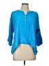 Escapada 100% Rayon Blue 3/4 Sleeve Blouse Size L - photo 1
