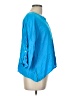 Escapada 100% Rayon Blue 3/4 Sleeve Blouse Size L - photo 4