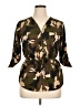 Mileage 100% Polyester Camo Brown 3/4 Sleeve Blouse Size XL - photo 1