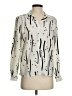 Anne Klein 100% Polyester Print Ivory Long Sleeve Blouse Size 4 - photo 1