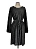 Gibson Look Metallic Gray Casual Dress Size L - photo 1