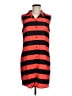 Splendid Stripes Orange Casual Dress Size M - photo 1