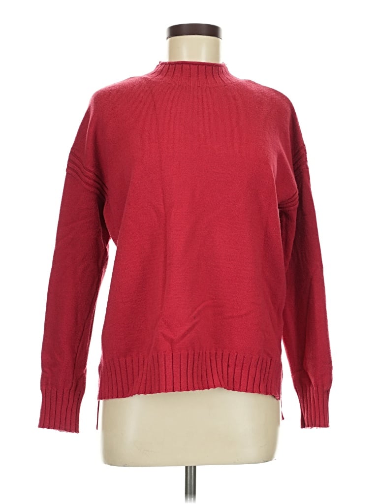 Pre-owned Cyrus Long Sleeve Top Red Turtleneck Tops