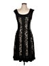 DressBarn Animal Print Black Cocktail Dress Size 10 - photo 1