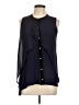 August Silk Black Sleeveless Blouse Size L - photo 1