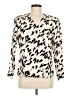 Assorted Brands Animal Print Ivory Long Sleeve Blouse Size 6 - 8 - photo 1