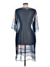 Soft Surroundings 100% Polyester Graphic Blue Casual Dress Size L - photo 2