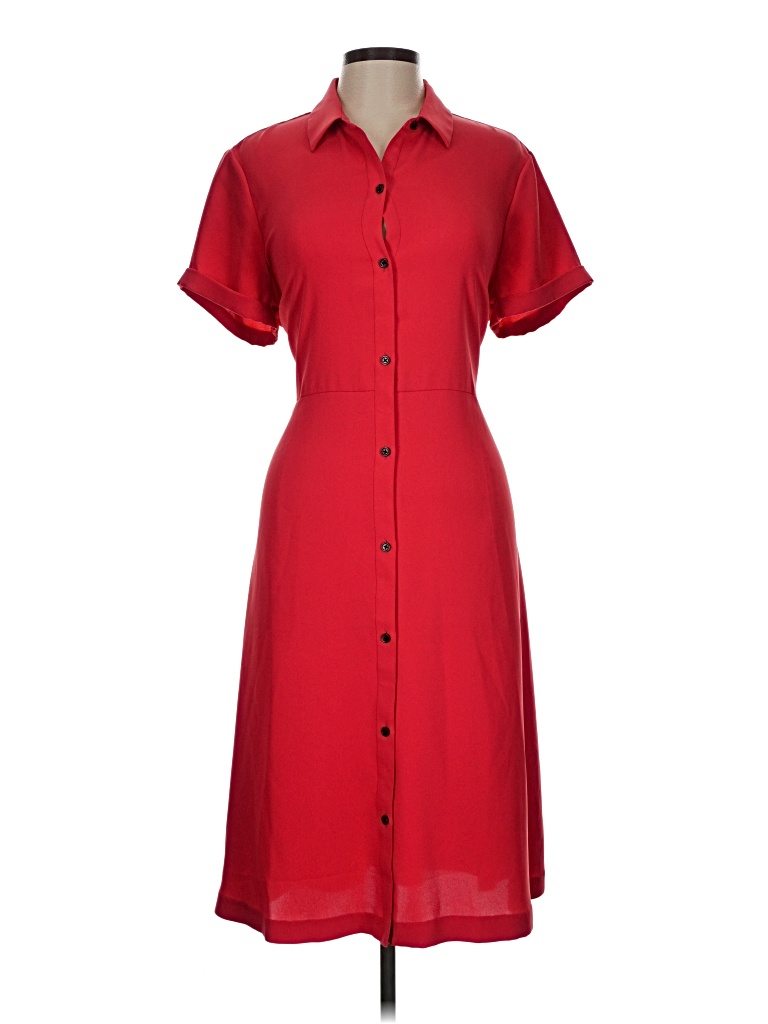 Pre-owned Jjill Casual Dress In Red