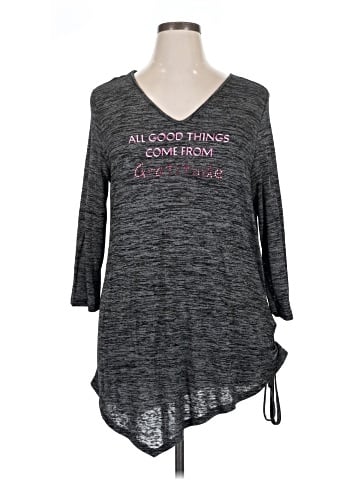 Midnight Velvet 3/4 Sleeve Top (view 1)